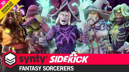 Fantasy Sorcerers - Sidekick Modular Characters by Synty
